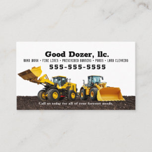 Carte de visite Bull Dozer