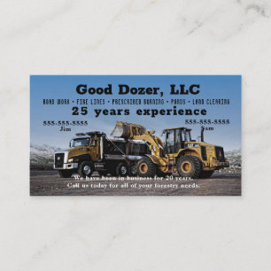 Carte de visite Bull Dozer