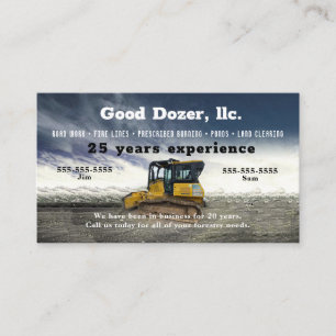 Carte de visite Bull Dozer