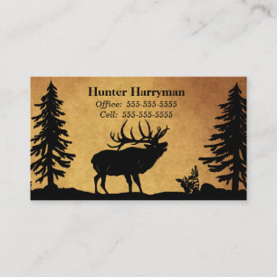 Carte De Visite Bull Elk Hunter Outfitters Professionnel