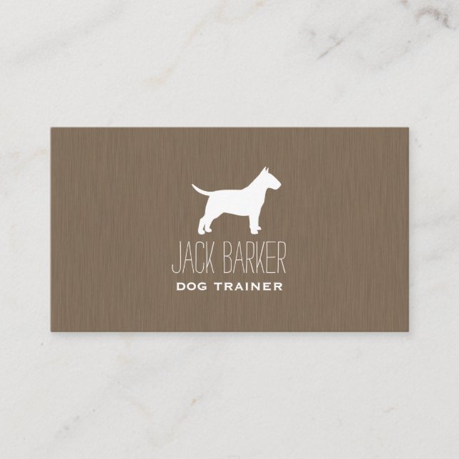 Carte De Visite Bull terrier silhouette (Devant)