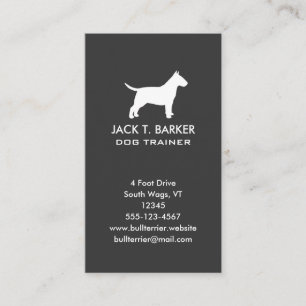 Carte De Visite Bull terrier silhouette