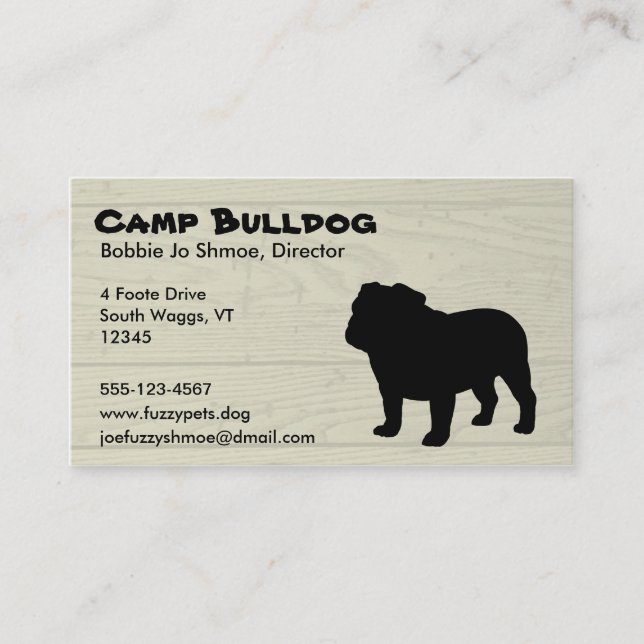 Carte De Visite Bulldog (Devant)