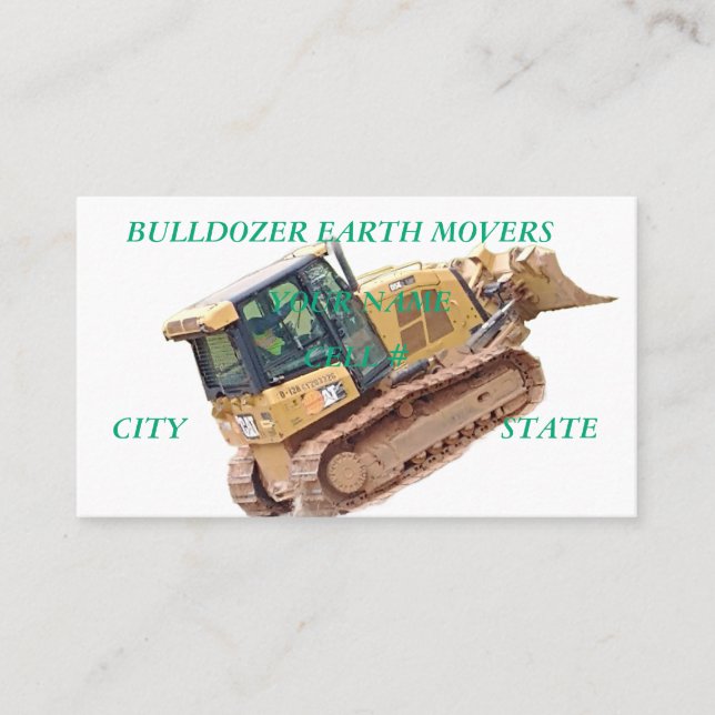 Carte de visite Bulldozer Earth Mover (Devant)