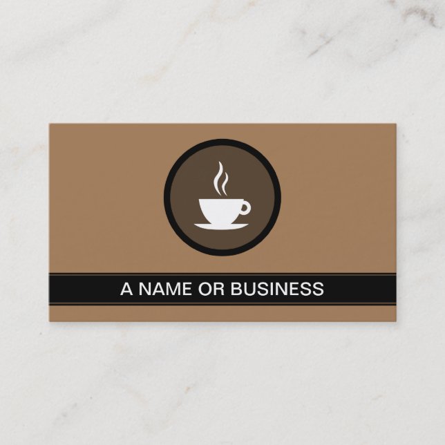 Carte De Visite bulle de café mocha (Devant)