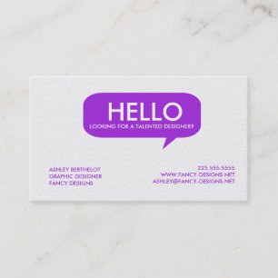 Carte De Visite Bulle de la parole