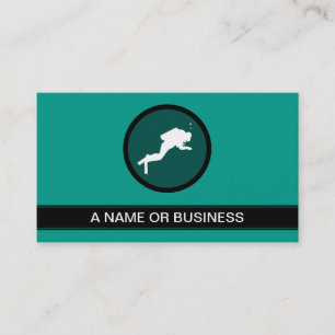 Carte De Visite bulle de vert de mer de scaphandre