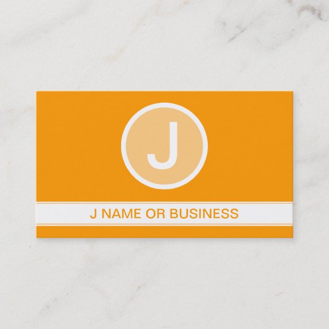 Carte De Visite bulle orange de base (Devant)