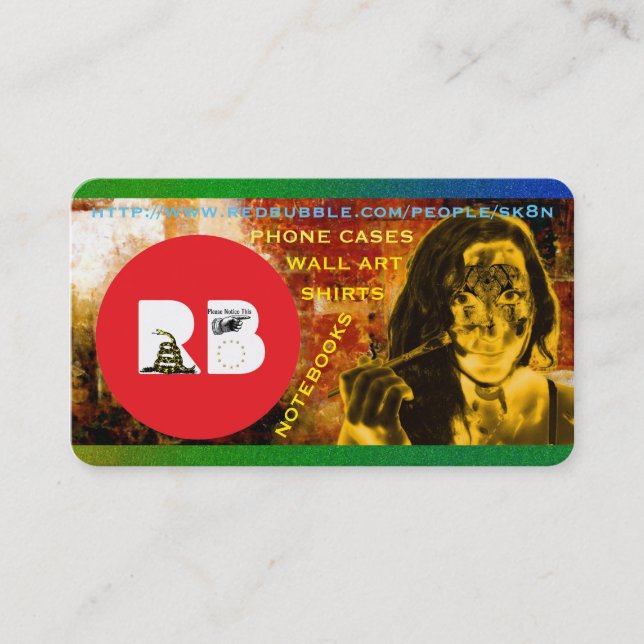 CARTE DE VISITE BULLE ROUGE SK8N (Devant)