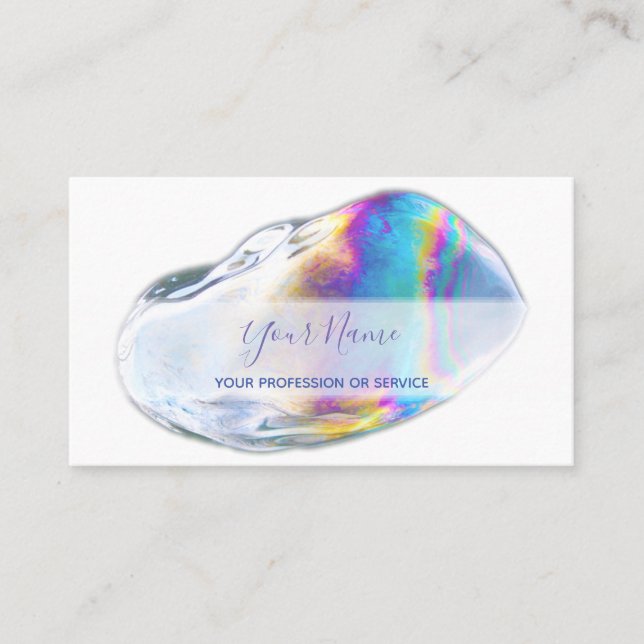 Carte De Visite Bulles colorées planificateur d'anniversaire et fê (Devant)