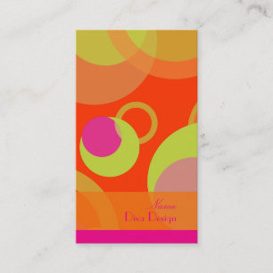 Carte De Visite Bulles de mod de PixDezines/rétro style + Couleurs