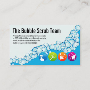 Carte De Visite Bulles de savon   Élimination des icônes de nettoy