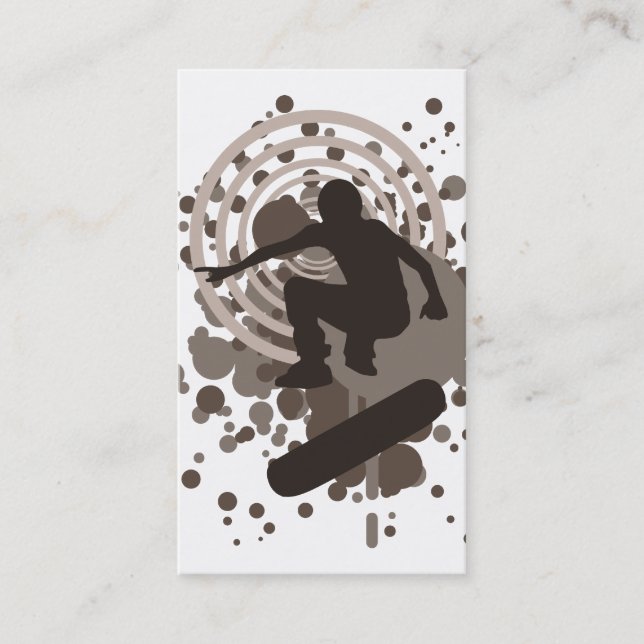 Carte De Visite bulles de skateboard hi-fi (Devant)