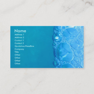 Carte De Visite Bulles d'eau