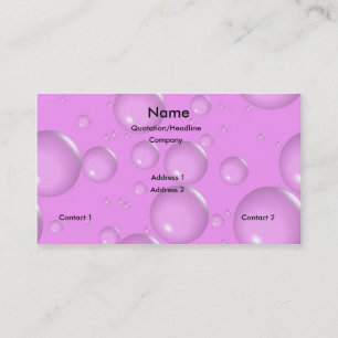 Carte De Visite Bulles rose-clair