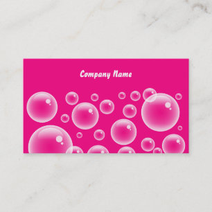 Carte De Visite Bulles roses, nom de la société
