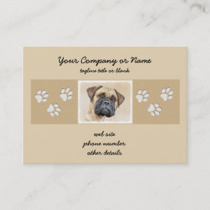 Carte De Visite Bullmastiff Peinture - Joli chien d'origine art