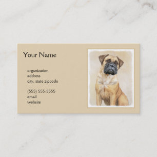 Carte De Visite Bullmastiff Peinture - Joli chien d'origine art