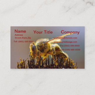 Carte De Visite Bumble abeille recouverte de pollen