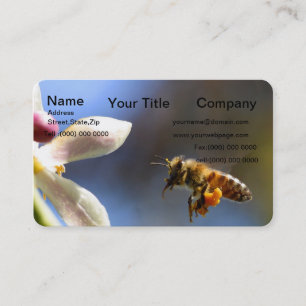 Carte De Visite Bumble Bee tout couvert de pollen