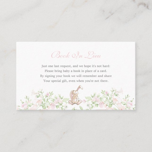 Carte De Visite Bunny Book en remplacement, jeu (Devant)