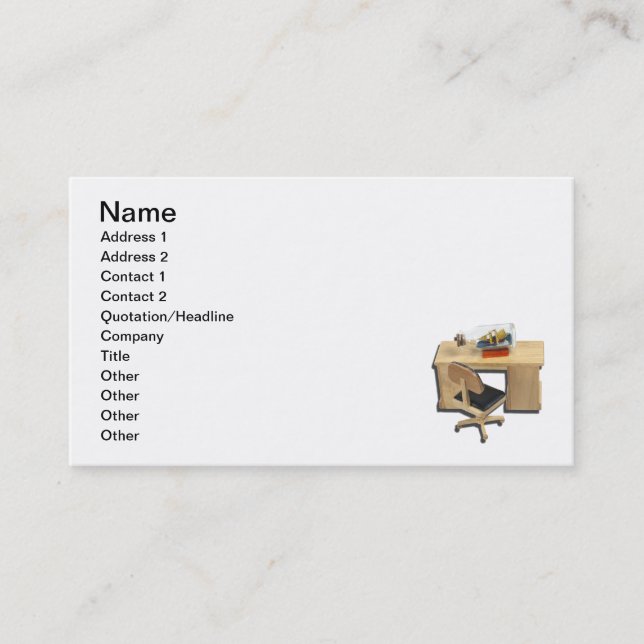 Carte De Visite Bureau de bouteille de bateau (Devant)