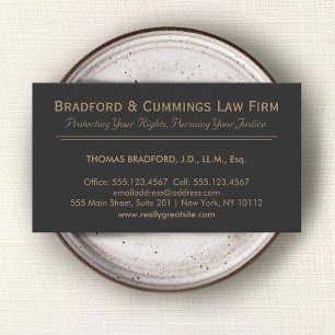 Carte De Visite Bureau du Procureur noir