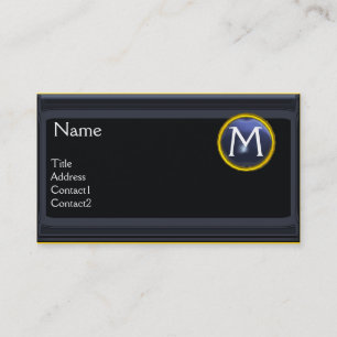 Carte De Visite BUREAU JURIDIQUE, PROCUREUR Monogramme noir bleu t