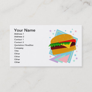 Carte De Visite Burger Mignon Délicieux