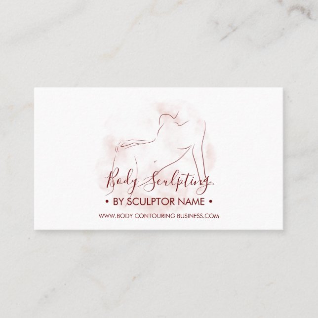 Carte De Visite burgundy Sculpture corporelle contouring spa  (Devant)