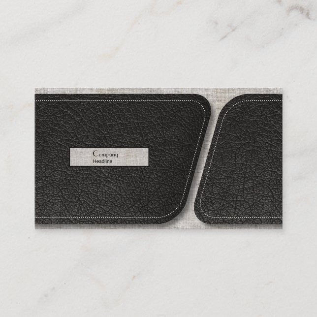 Carte De Visite Burlap moderne (Devant)