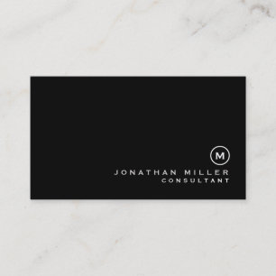 Carte De Visite Bus monographique minimaliste noir et blanc profes