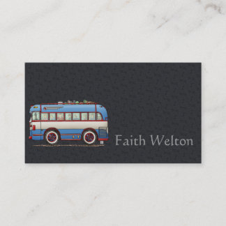 Carte De Visite Bus touristique mignon d'autobus
