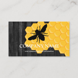 Carte De Visite Bus Vintage en nid d'abeille Apiculteur miel