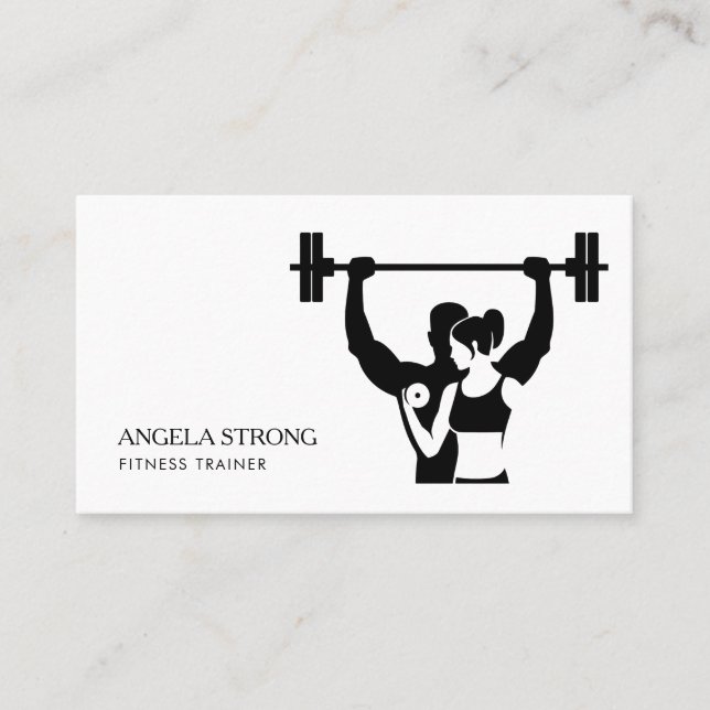 Carte De Visite Business card for a fitness trainer or nutritionis (Devant)