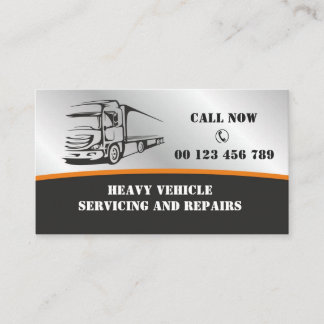 Carte De Visite Business card  for Auto services for heavy vehicle