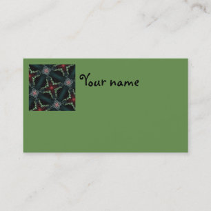 Carte De Visite Business Card Jimette Design black green and red