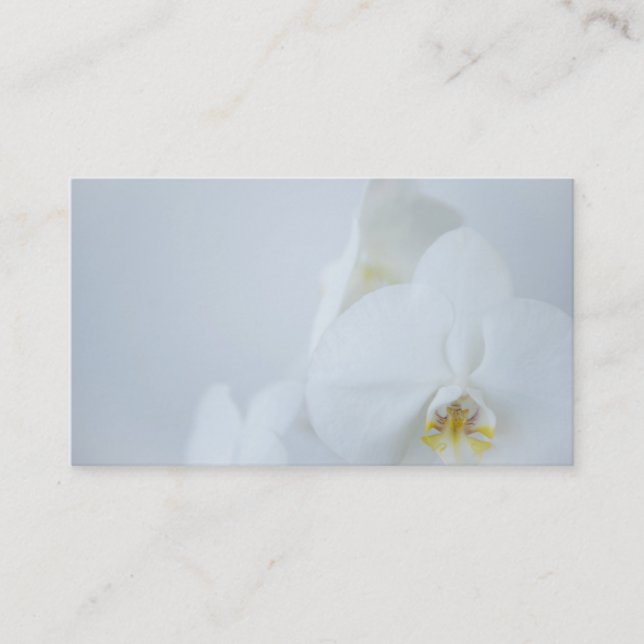 Carte De Visite Business Card White Orchids (Devant)