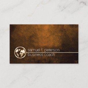 Carte De Visite Business Coach Gold Globe Ilobe Professionnel
