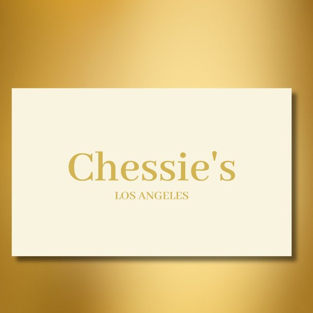 Carte De Visite Business Cream Simple Minimal Professionnel (Créateur téléchargé)