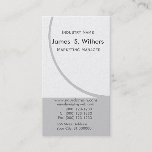 Carte De Visite Business Design Upscale Circulation Name (Devant)