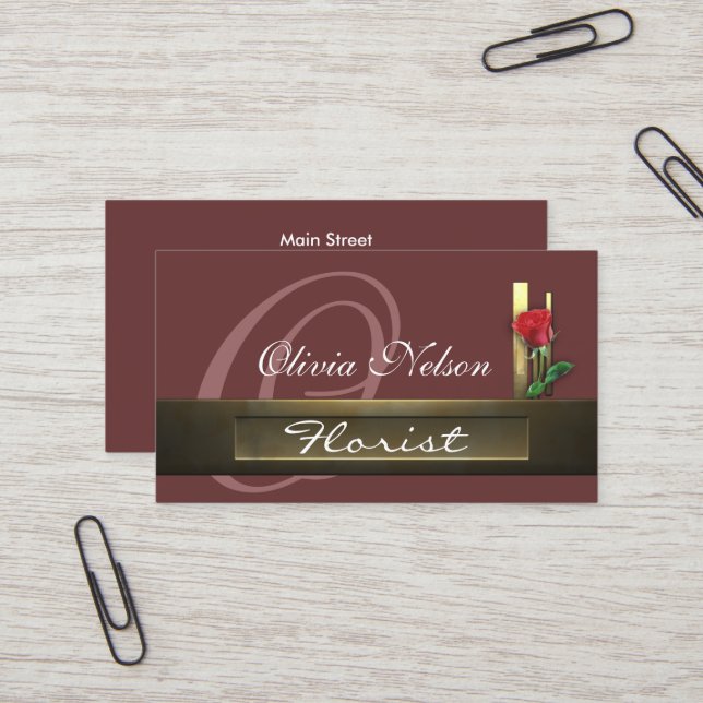 Carte De Visite business_florist (Devant/Arrière en situation)