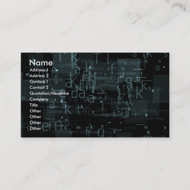 Carte De Visite business_letters (Devant)