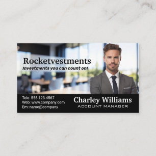 Carte De Visite Business Man in the Office   Investisseur financie