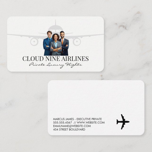 Carte De Visite Business Personnel | Flights | Airlines (Devant / Derrière)