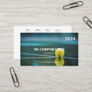 Carte De Visite Business Sport Pocket Calendar 2024