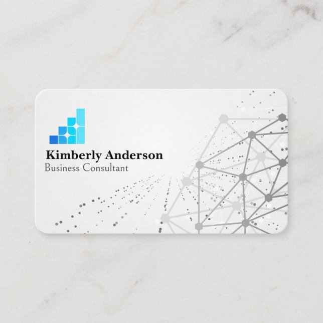 Carte De Visite Business Tech Logo | Networking Background (Devant)
