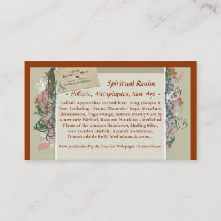 Carte De Visite BusinessCard, royaume spirituel, ~ holistique,