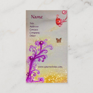 CARTE DE VISITE BUTTERFER DANS SPARKLES SILVER PLATINUM MONOGRAM