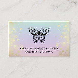 Carte De Visite *~* Butterfly Moth Magic Boho Rainbow Pastel